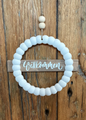 Kleiner Willkommenskranz – Dekoring mit Holzschild