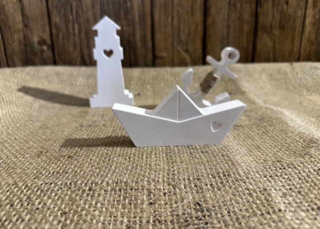 Maritime Deko – Boot, Anker & Leuchtturm